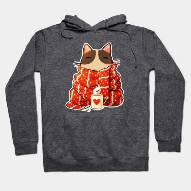 Cosy Cat Hoodie by Extra Ordinary Comics